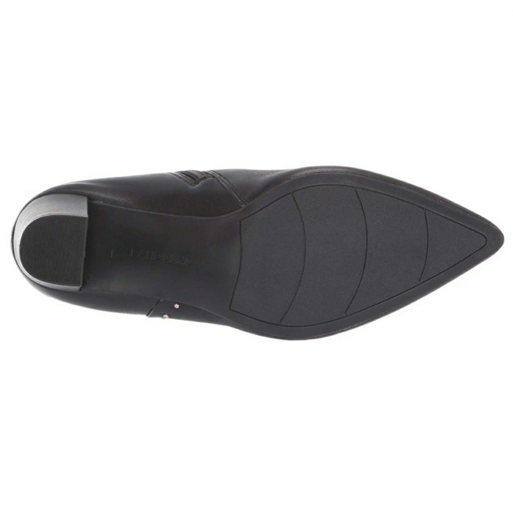 Edgy Chic Bandolino Studded Black Leather Booties - Picture 6 of 7
